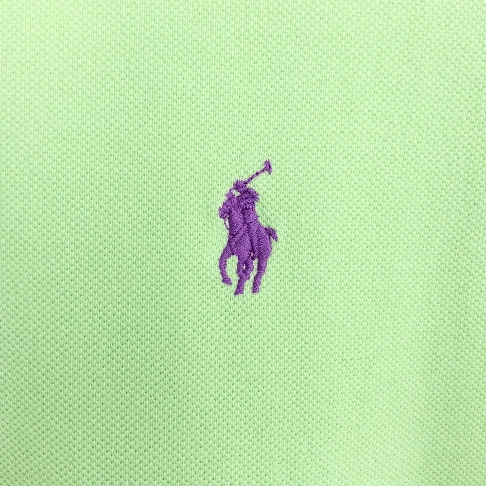 Polo Ralph Lauren Mens 4XLT Tall Lime Green Short Sleeve Pique Polo Shirt Purple